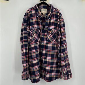 Scotsman Trade Mark Co Flannel Shirt Plaid USA Made Hand Sewn Men’s 3XLT